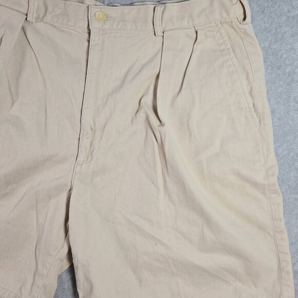 Vtg Polo Ralph Lauren Pleaded Shorts Chino made in USA 36 6" 100% Cotton - Picture 3 of 10